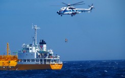 A woman who went swimming off a beach in Japan and was swept out to sea was rescued off the coast after 36 hours. Japan Coast Guard Yokosuka Office/AFP