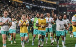 South Africa's players acknowledge the crowd at the end of the second Rugby Union test match between South Africa and Ireland. AFP/Phill Magakoe