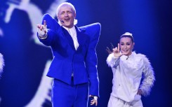 Joost Klein representing the Netherlands with the song "Europapa". Jessica Gow/TT News Agency via AFP