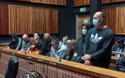 The 14 accused of fraud amounting to R157-million. eNCA/Hloni Mtimkulu