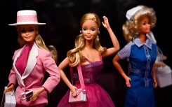 Barbie dolls are pictured during the preview of the exhibition "Barbie, a cultural icon" in Milan. AFP/Gabriel Bouys