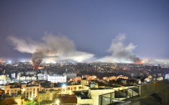 Smoke rises from the site of an Israeli airstrike that targeted a neighbourhood in Beirut. AFP/Fadel Itani