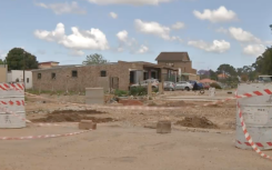 A damaged road in Kariega. 