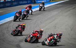 File: Bikers racing on the Circuito de Jerez-Ángel Nieto in Spain. Gigi Soldano/Studio Milagro/DPPI via AFP