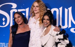Vicky Jenson, Nicole Kidman and Rachel Zegler at the New York premiere of Netflix's animated film "Spellbound. AFP/Yuki Iwamura