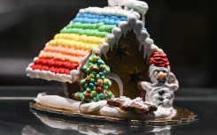 File: A Christmas Cake composition. Artur Widak/NurPhoto via AFP