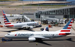 American Airlines' Boeing 737 planes are seen parked at LaGuardia Airport in Queens, New York. AFP/Charly Trriballeaujpg