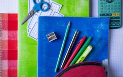 File: School supplies and stationery. Jean-Marc Barrere/Hans Lucas via AFP