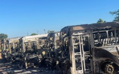 50 buses were set alight at four deports in Mpumalanga, leaving two employees injured. eNCA/Heidi Giokos
