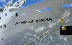 The state-of-the-art research vessel, Dr Fridtjof Nansen. eNCA/Zanele Buthelezi