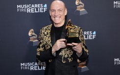 Wouter Kellerman, winner of the Best New Age, Ambient, or Chant Album for "Triveni". Randy Shropshire/Getty Images for The Recording Academy/AFP