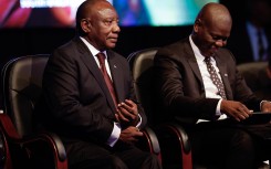 President Cyril Ramaphosa and Ronald Lamola 