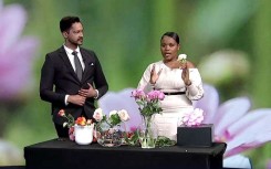 Barron Hufkie (L) Rachel Matlala, founder of Ray's Florist (R)