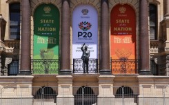 Preparations at City Hall ahead of the State of the Nation Address. Gallo Images/Ziyaad Douglas