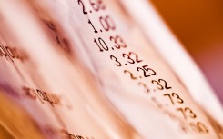 File: A close-up of a grocery receipt. GettyImages/Sean Gladwell