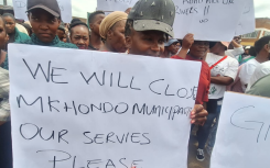 Mkhondo residents took to the streets in protest. eNCA/Siphamandla Goge