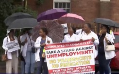 Unemployed pharmacists march for jobs