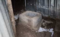 File: A pit toilet. AFP/Luca Sola