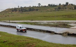 File: A JMPD vehicle blocking a flooded road. Papi Morake/Gallo Images via Getty Image