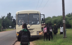 A bus transporting pupils to schools in the North West. eNCA/Bafedile Moerane