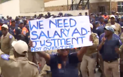 The EMPD protest is linked to salary adjustments and overtime cuts. 