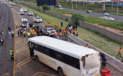 Bus accident in Ekurhuleni. 