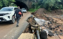 Busted pipes caused by floods