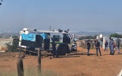 SAPS officers in Soshanguve where five people died after a shooting