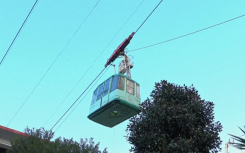 A cable broke on the link taking tourists from the town of Castellammare di Stabia, on the Gulf of Naples, to Mount Faito, about three kilometres away, reports said. AFP