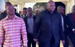 MK Party secretary-general Floyd Shivambu and Shepherd Bushiri.