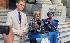 The DA outside the High Court in the Western Cape.