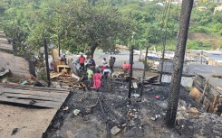 The shacks that have been destroyed in Effingham. Supplied