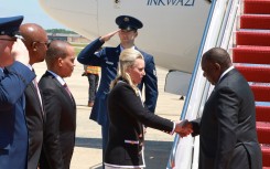 President Cyril Ramaphosa meeting delegates in Washington. GCIS