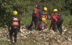 Police divers on the scene at Hennops River.