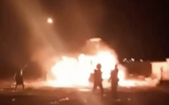 The house that was set alight. 