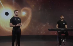 Physicist Dr Luca Pontiggia and composer Yasheen Modi.