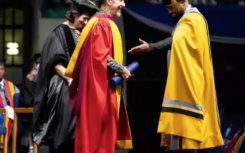 Jonathan Shapiro received an  Honorary Doctorate in Education.