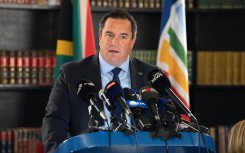 DA leader John Steenhuisen during a press conference in Cape town