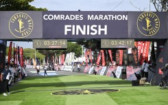 The finish line of the 2025 Comrades Marathon. Darren Stewart/Gallo Images