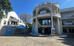 Outside view of the Gupta compound that is going on auction - 2/2