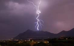 Lightning strikes over Chapman's Peak in Cape Town. Gallo Images/Chad Chapman