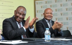 Cyril Ramaphosa with Senzo Mchunu