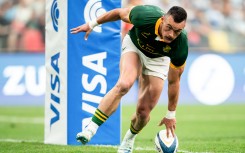 File: Springboks centre Jesse Kriel scores a try. AFP/Geronimo Uranga