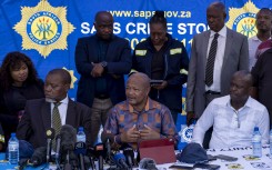 Senzo Mchunu (C) and Gwede Mantashe 