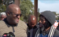 Land Reform and Rural Development Minister Mzwanele Nyhontso and Abathembu King Buyelekhaya Dalindyebo.