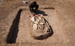 Archaeologists in drought-hit Iraq have discovered 40 ancient tombs. AFP/Ismael Adnan