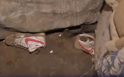 Shoes found in the Dobsonville house.