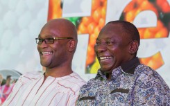 Late ambassador to France, Nathi Mthethwa and President Cyril Ramaphosa