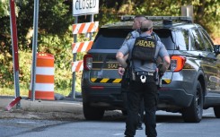 Pennsylvania State Police and Federal Law Enforcement officers. Kyle Mazza/NurPhoto via AFP