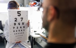 An eye test is carried out on a patient. Daniel Karmann/dpa Picture-Alliance via AFP
